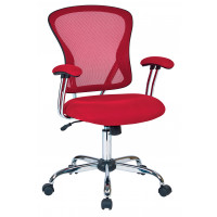 OSP Home Furnishings JUL26-9 Juliana Task Chair with Red Mesh Fabric Seat